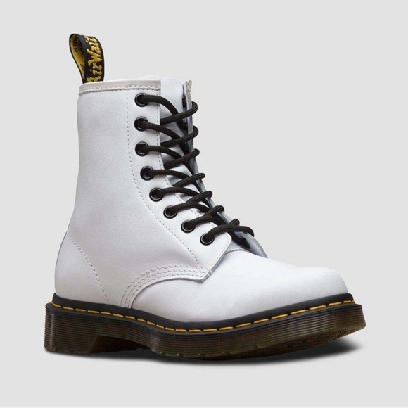 Dr. Martens Shoes - Dr. Martens White Combat Boots
